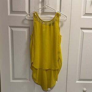 Love Stitch Yellow Embellished Blouse